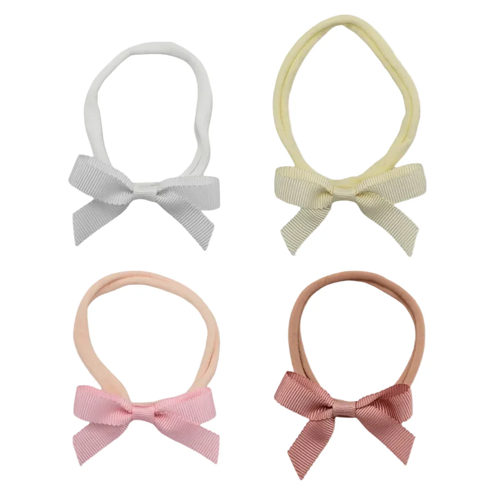 Set of 4 - 2.5 inch Dainty Bow Headbands