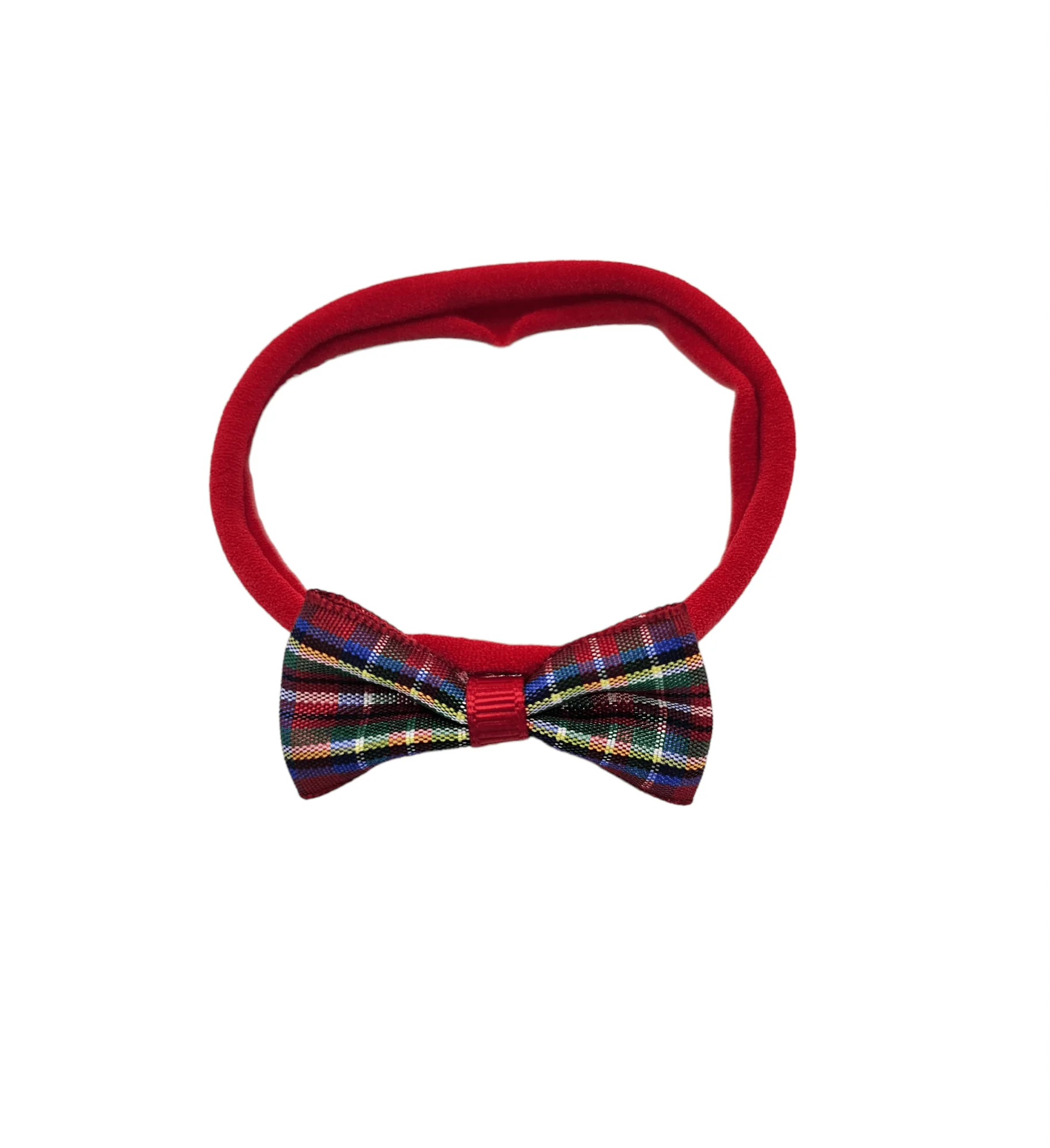 2 Inch Tartan Christmas Dainty Bow on Headband - Image 3