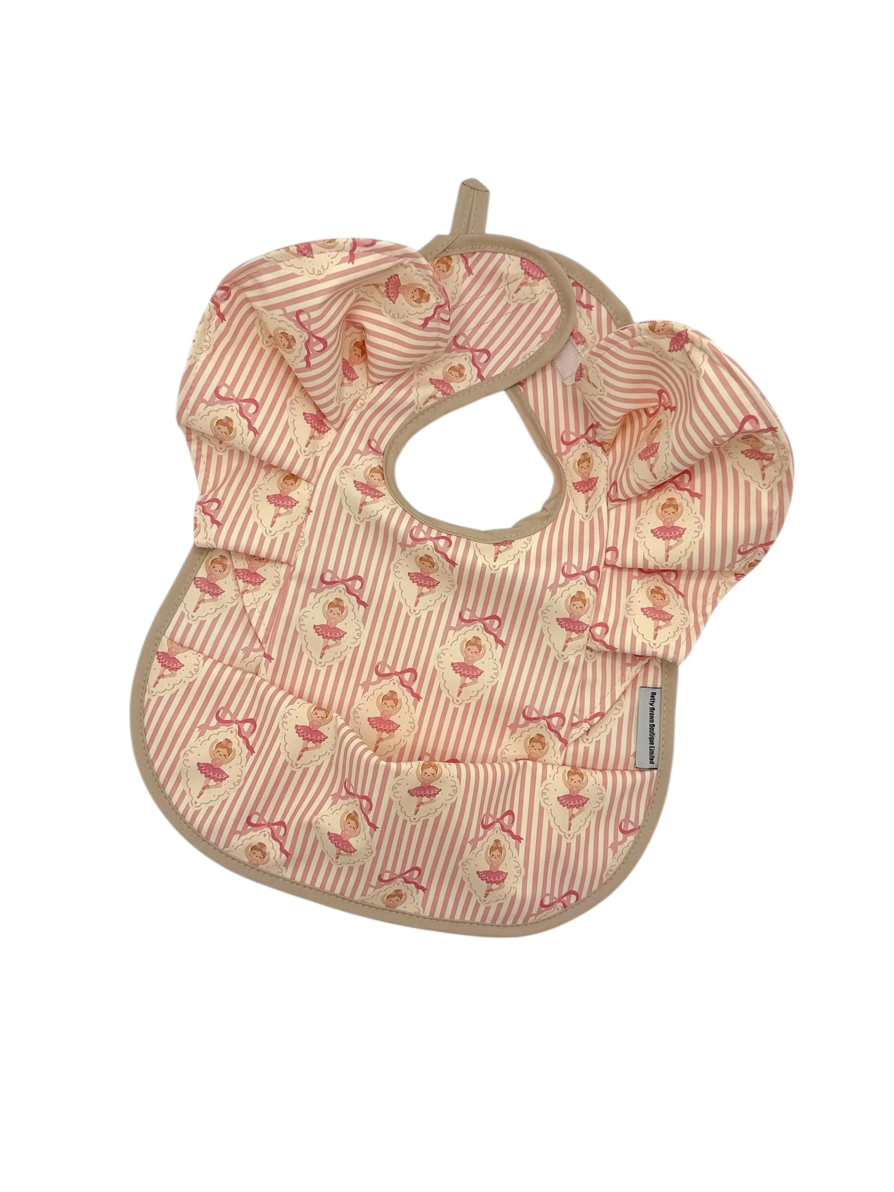 Ballerina Pattern Frill Detailed Waterproof Bib - Image 3