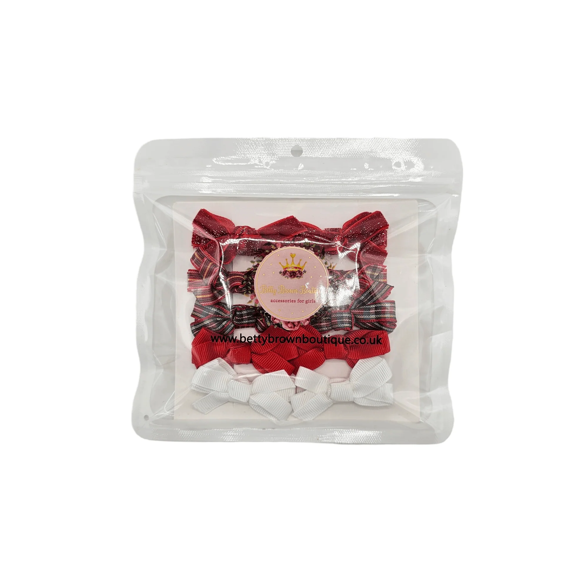 Christmas Pack of 10 My First 2 inch Bow Clips - Image 3