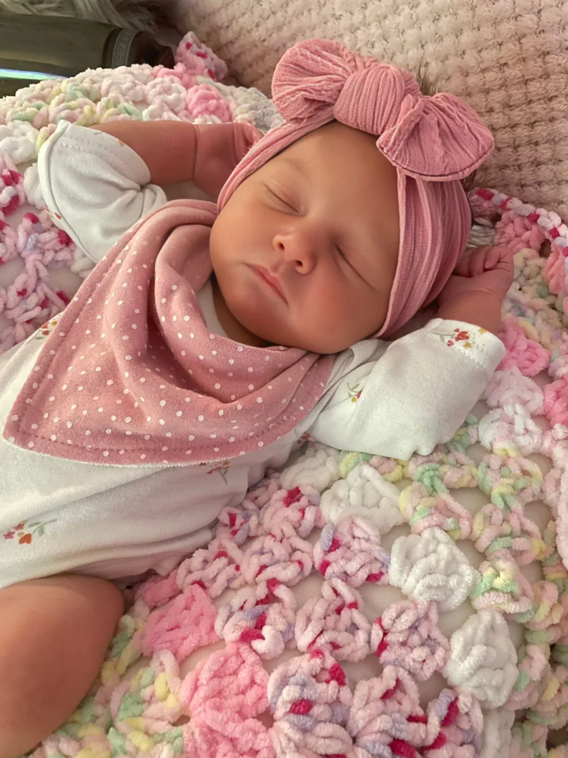 Darker Dusty Pink Smaller Bow Cable Knit Headband