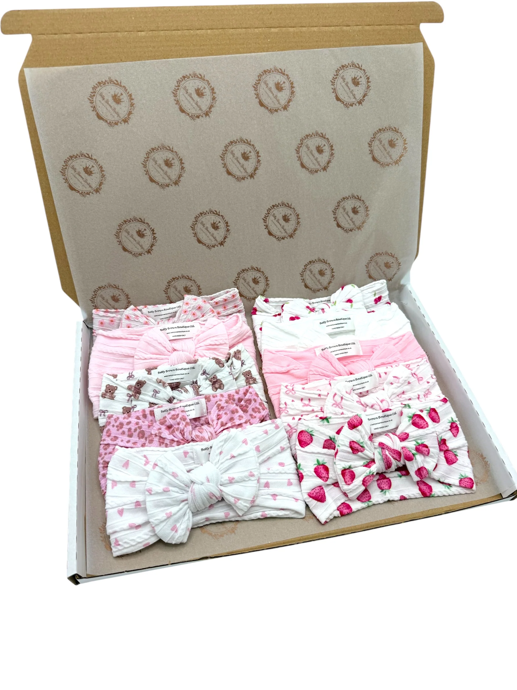 Customer Favourites Bundle of 10 Smaller Bow Cable Knit Headbands - Suitable From Newborn - Image 3