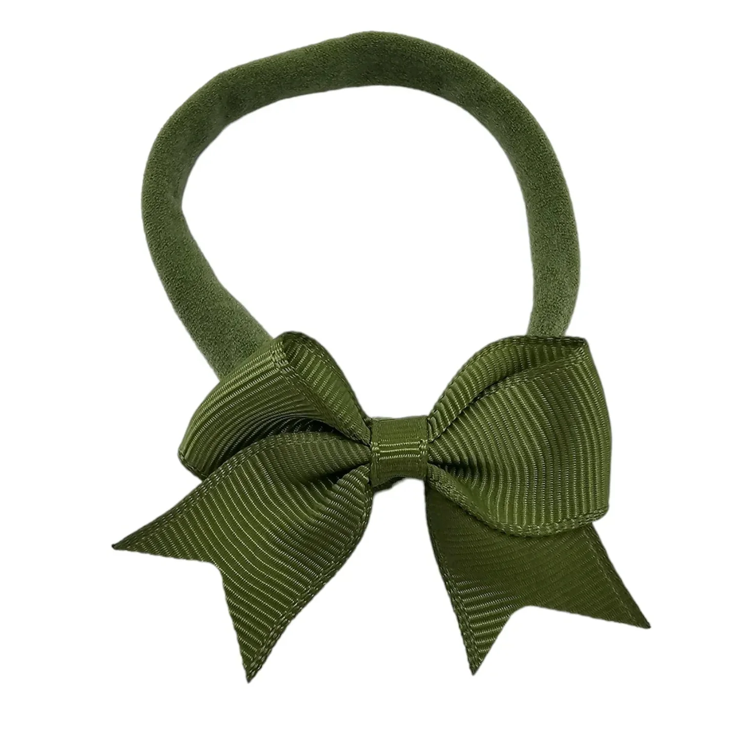 Khaki Green 2 inch Kiss Dainty Bow On Headbands
