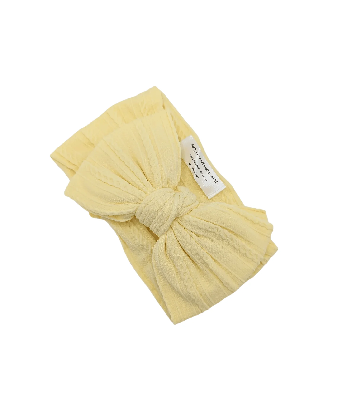 Lemon Larger Bow Cable Knit Headband - Image 6