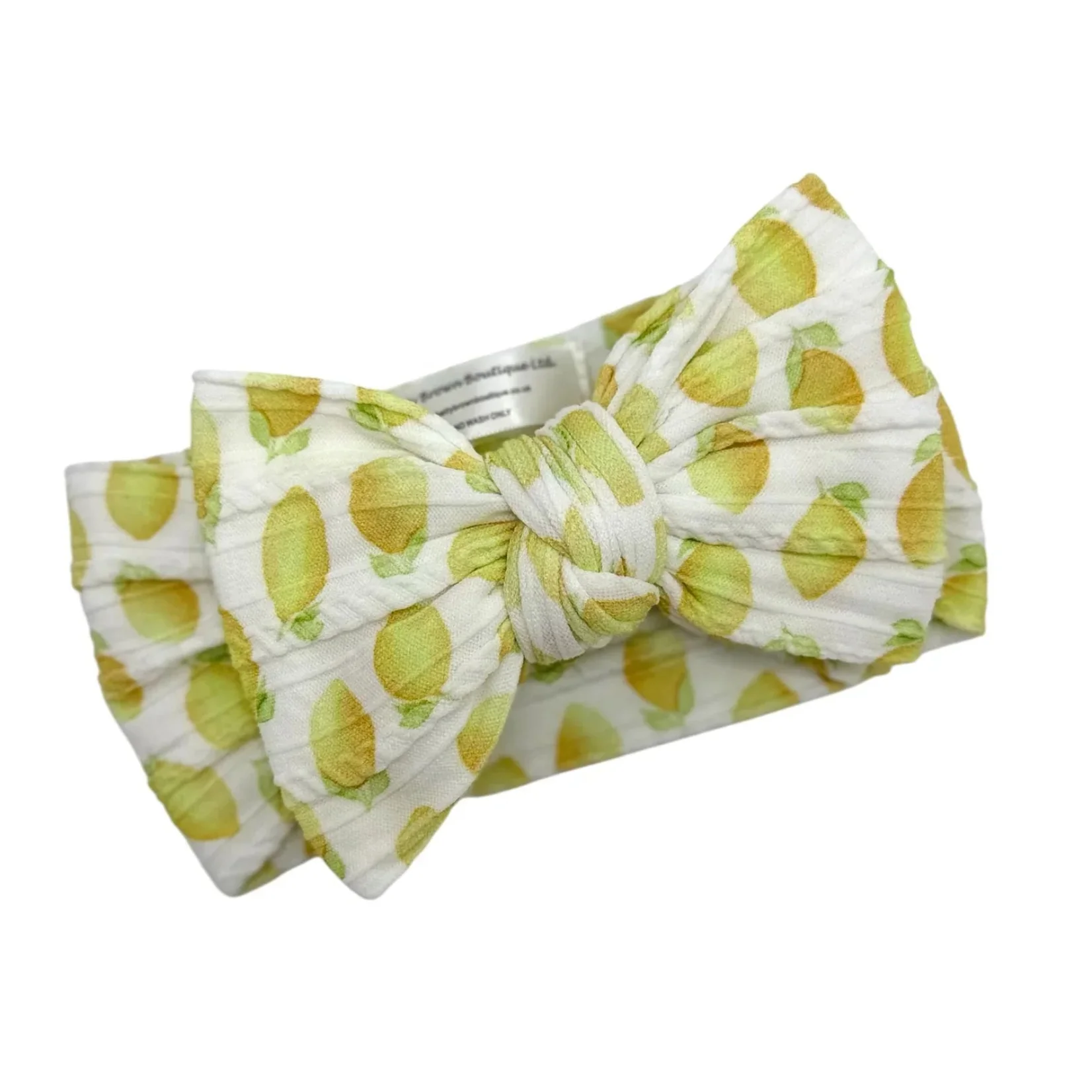 Lemon Pattern Larger Bow Cable Knit Headband