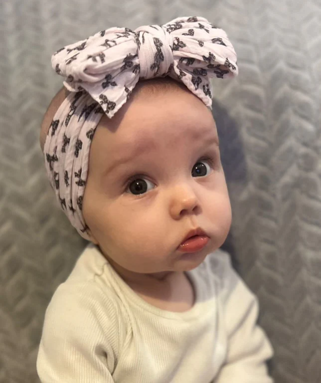 Leopard Bow Pattern Larger Bow Cable Knit Headband