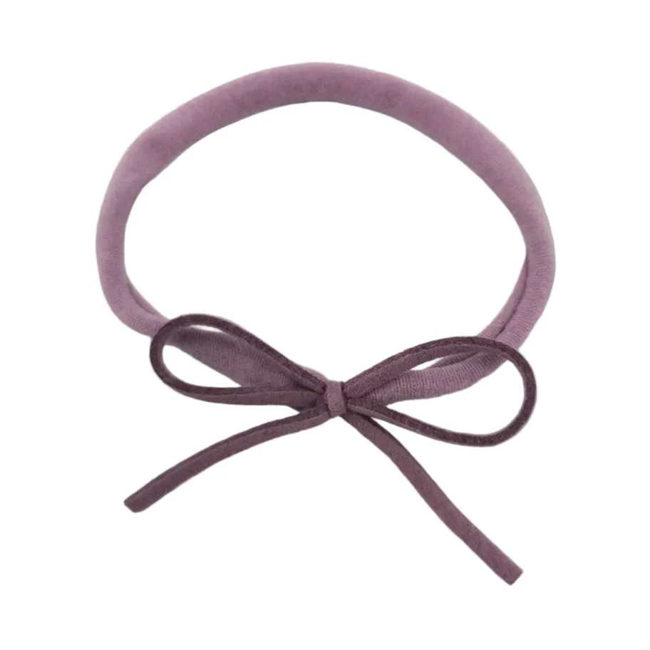 Lilac Mini Cord Dainty Bow On Headband