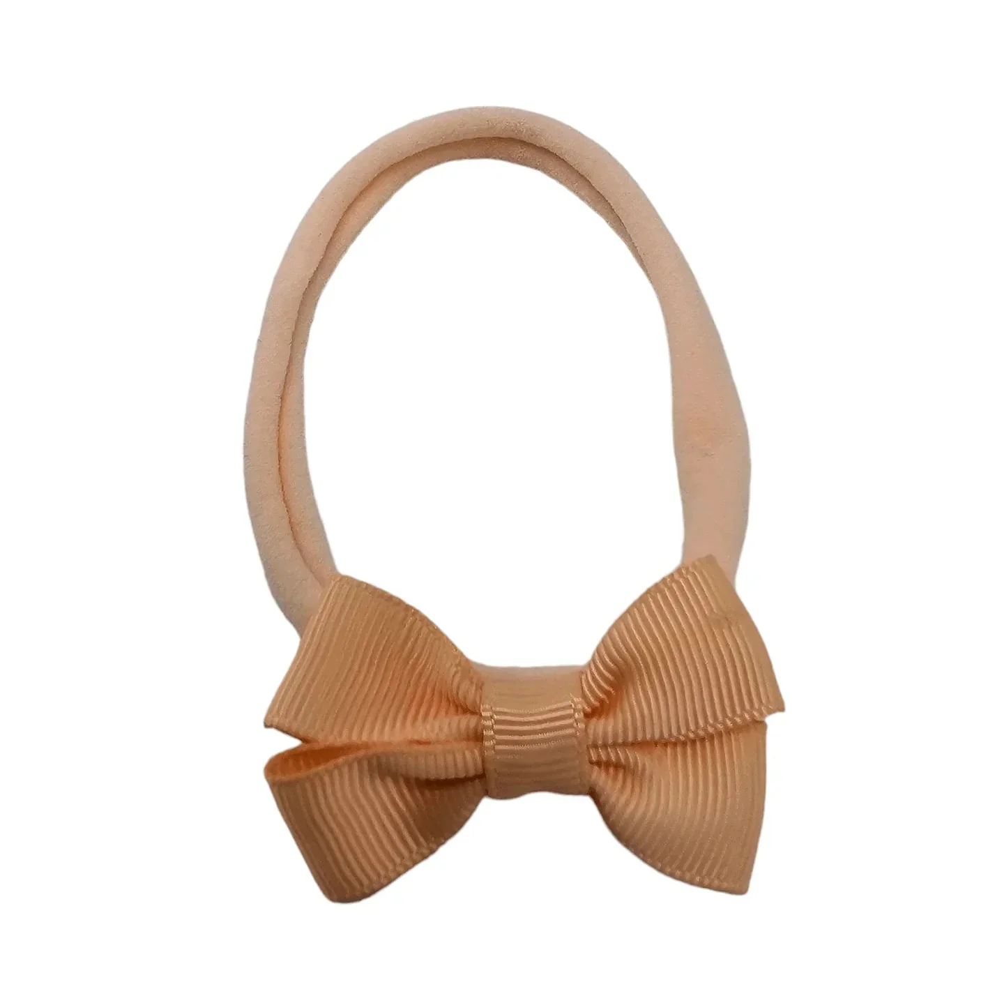 Peach 2 inch Mini Dainty Double Bow On Headband