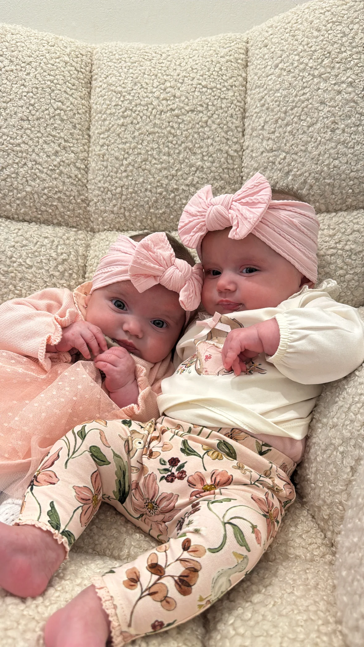 Pink Lemonade Smaller Bow Cable Knit Headband - Image 5