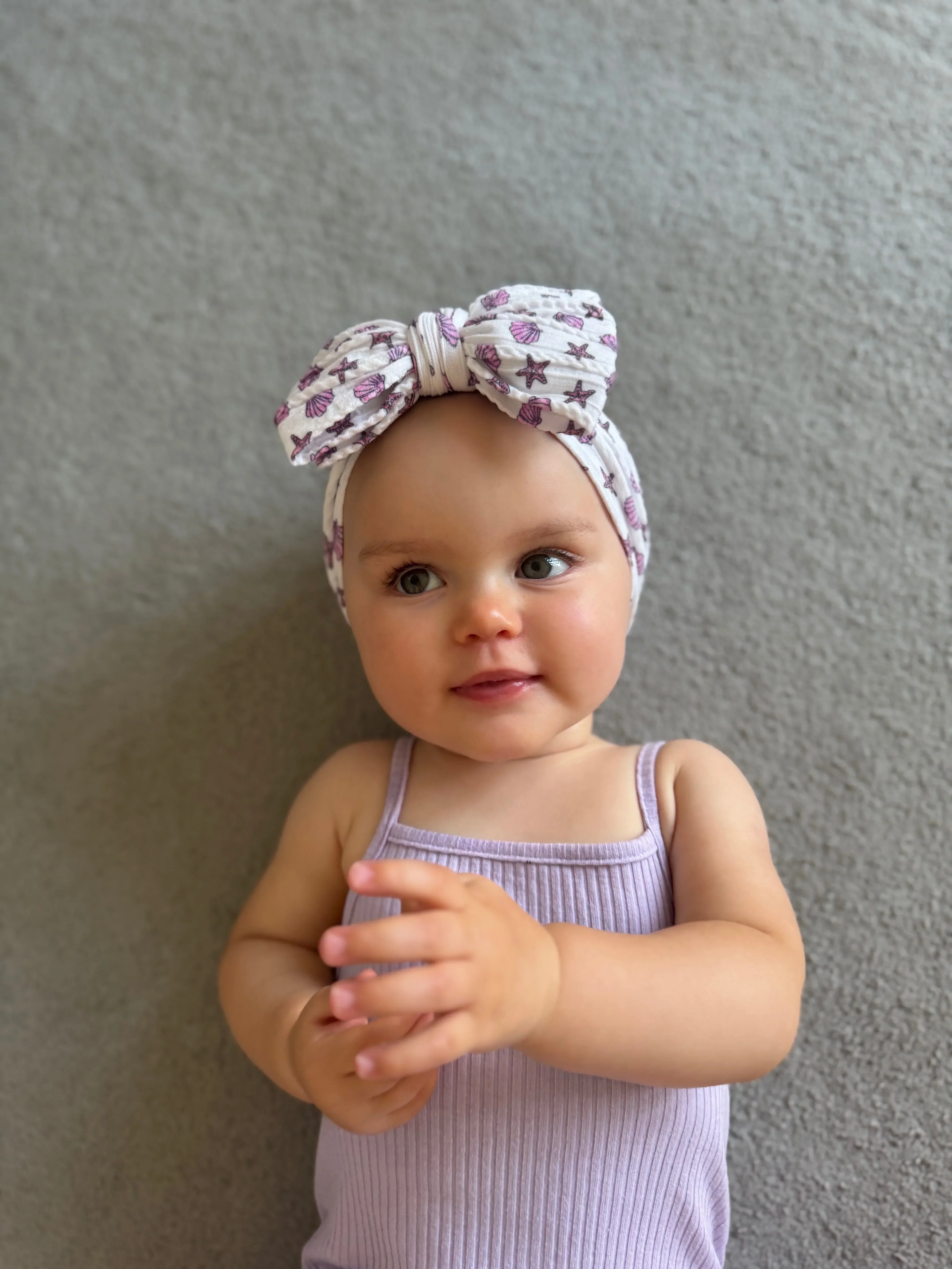 Sea Shells Larger Bow Cable Knit Headband - Image 5